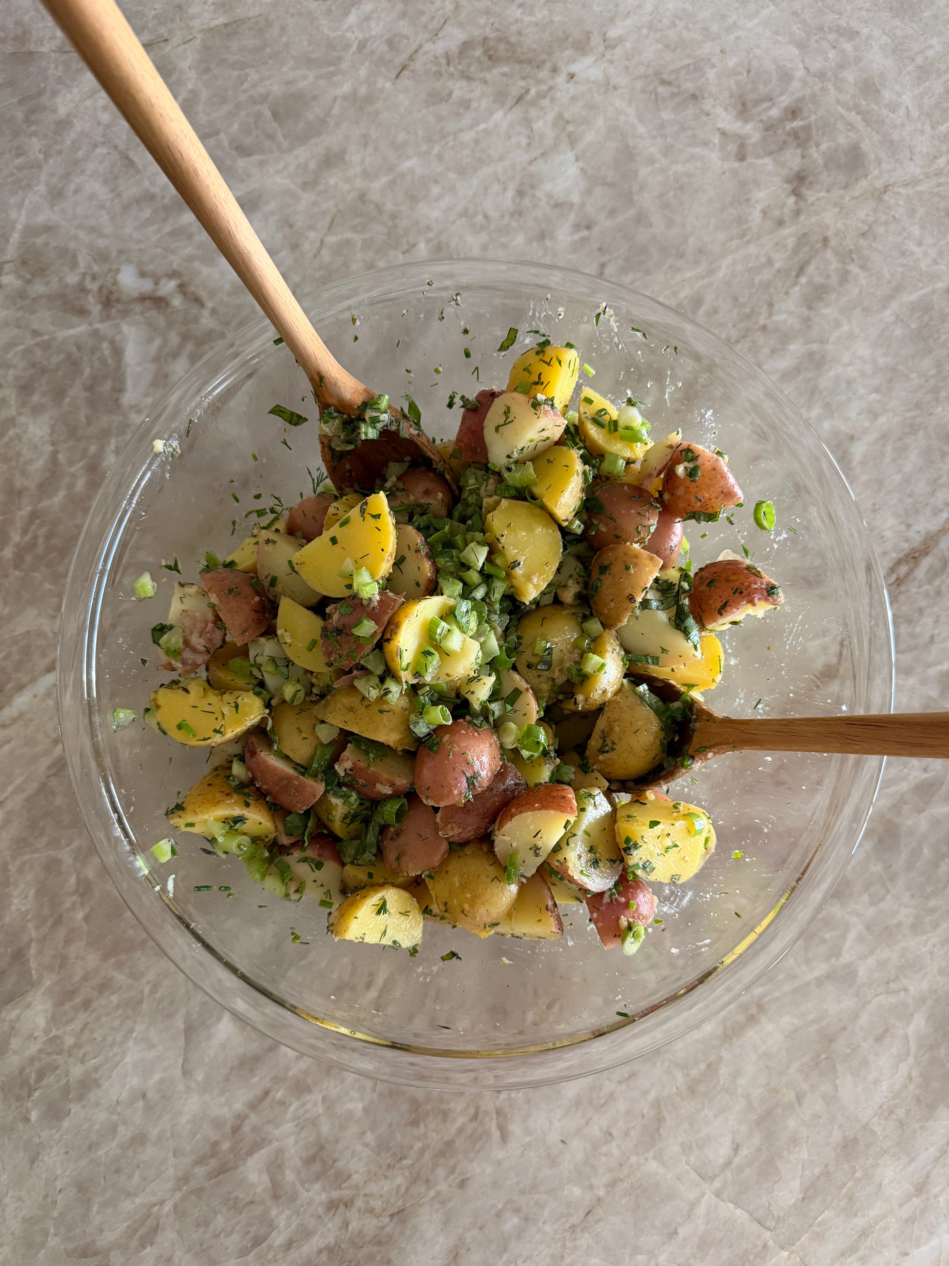 Summer Herb Potato Salad (No Mayo Required)