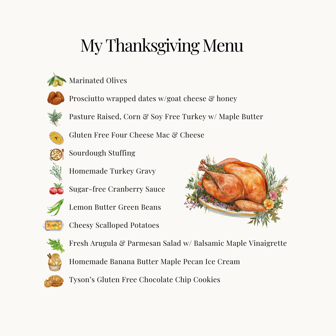 My Thanksgiving Menu 🦃