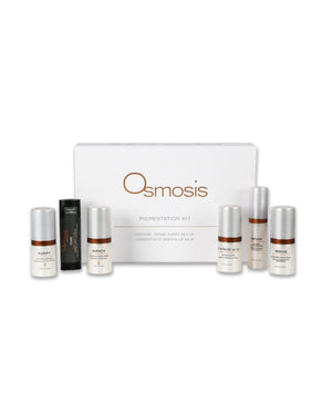 Osmosis Pigmentation Deluxe Skincare Kit products with box