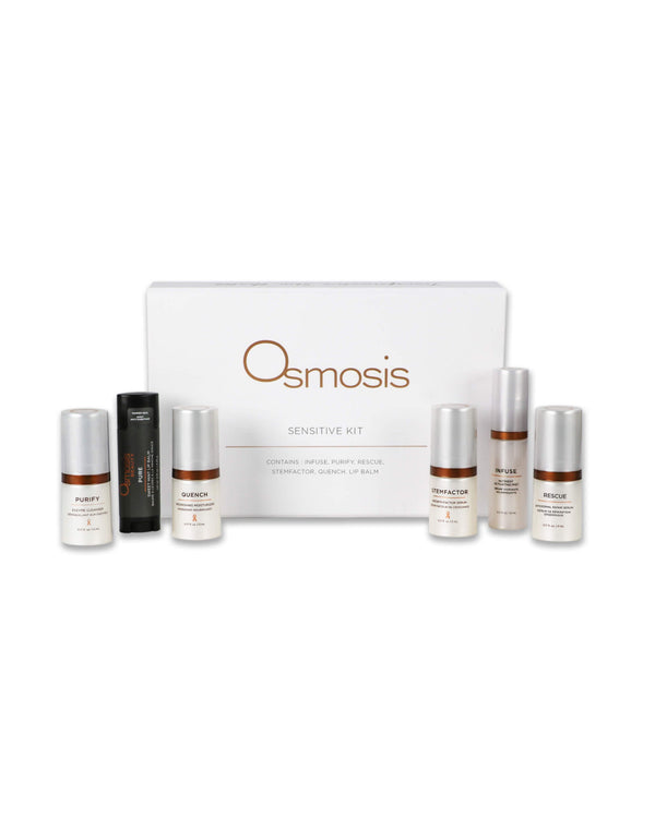 Osmosis Sensitive Skincare Kit products with box