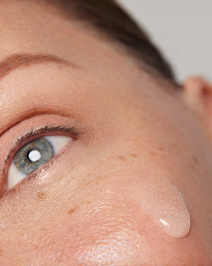 Young Goose Youth Reset Restorative Serum texture close-up when applied on skin