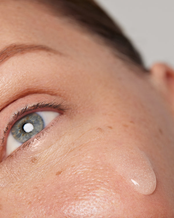 Young Goose Youth Reset Restorative Serum texture close-up when applied on skin